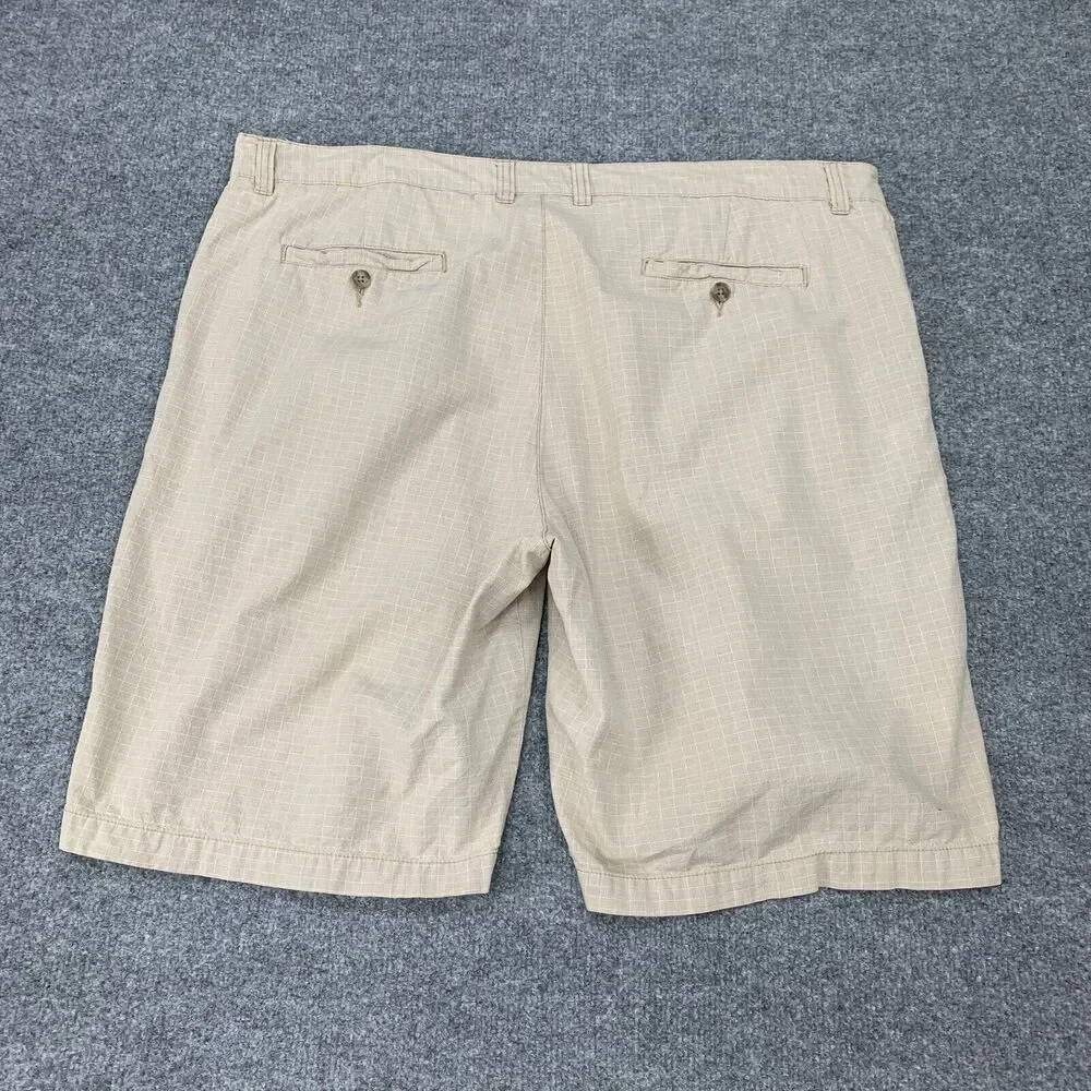 Joseph Abboud Shorts Mens 42 Tan Cotton Flat Front Mid Rise Walking Golf Chino